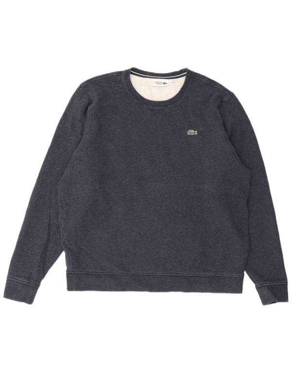 Lacoste Herren Sweatshirt Pullover Größe 7 2XL Marineblaue Baumwolle