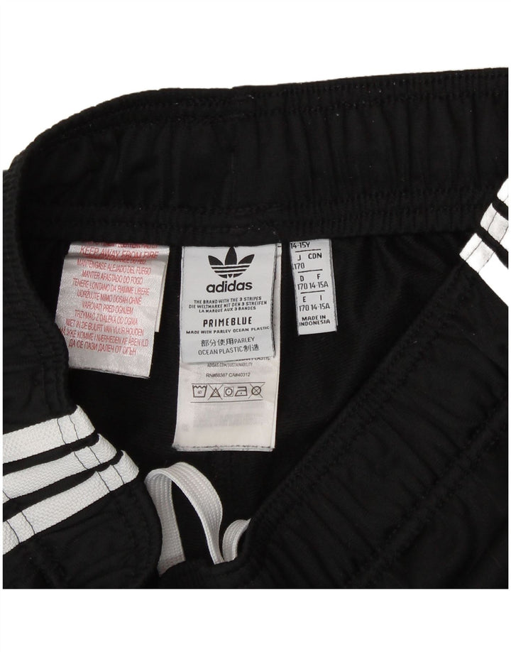 ADIDAS Jungen-Trainingshose, Jogginghose, 14–15 Jahre, schwarz gestreift, Polyester