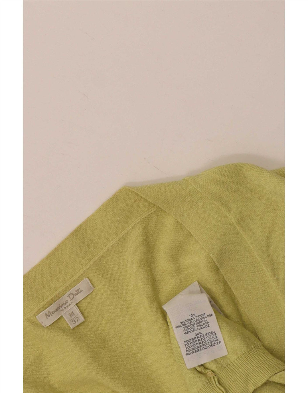 Massimo Dutti Damen Strickjacke UK 12 Mittelgelbe Viskose