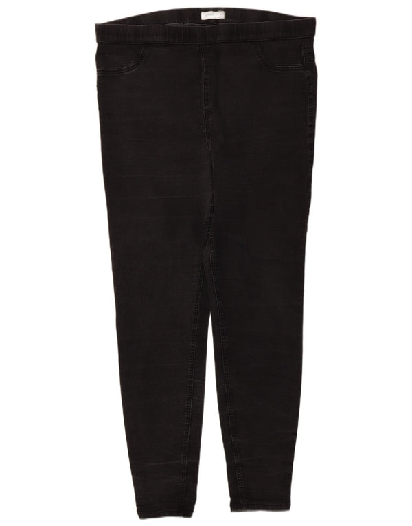 Marks & Spencer Damen Jegging-Jeans UK 18 XL W38 L28 Schwarze Baumwolle