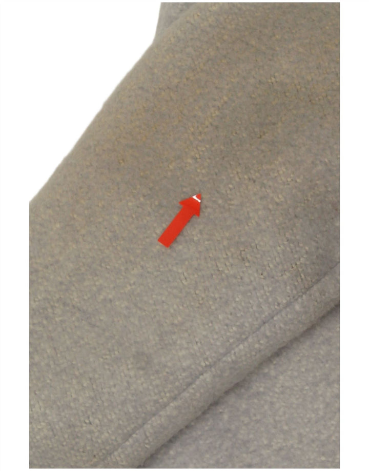 Zara Damen Übergroßer zweireihiger Mantel UK 6 XS Blau meliert