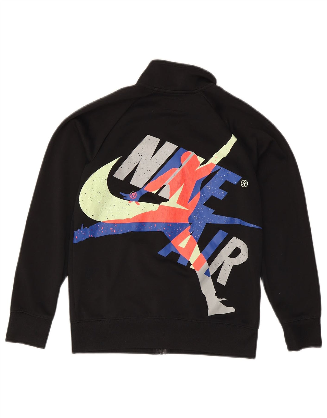 JORDAN Boys Graphic Tracksuit Top Jacket 10-11 Years Medium Black Vintage Jordan and Second-Hand Jordan from Messina Hembry 