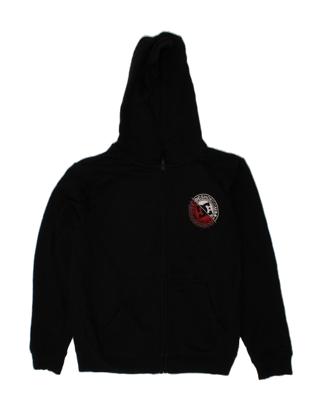 DC Boys Graphic Zip Hoodie Sweater 11-12 Years Medium  Black Cotton Vintage DC and Second-Hand DC from Messina Hembry 