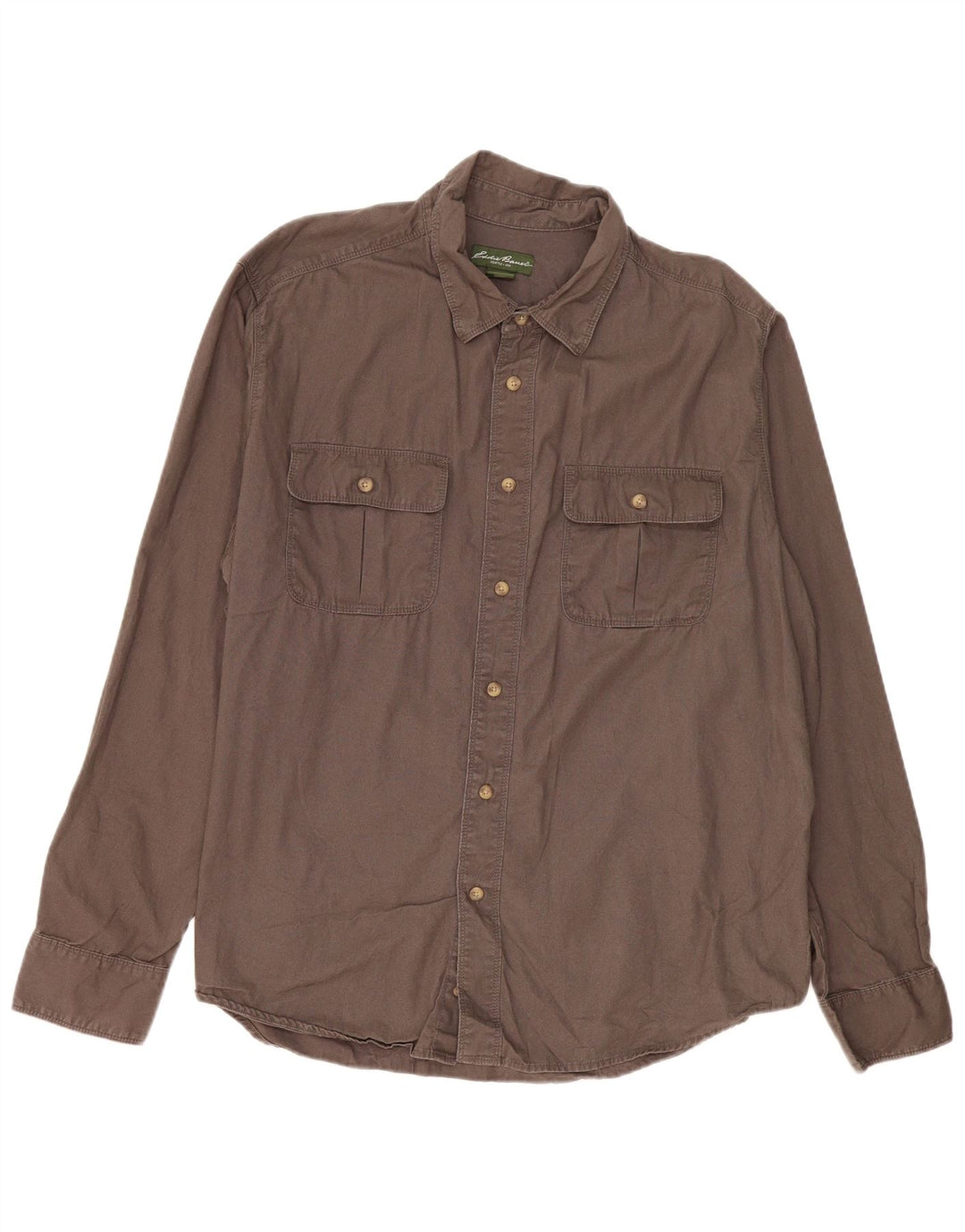 Eddie Bauer Herrenhemd 2XL Braun Baumwolle