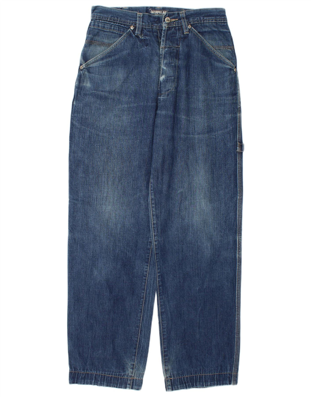 Caterpillar Herren Cargo Straight Jeans W28 L31 Blaue Baumwolle