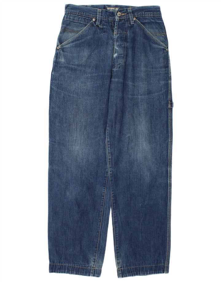 Caterpillar Herren Cargo Straight Jeans W28 L31 Blaue Baumwolle