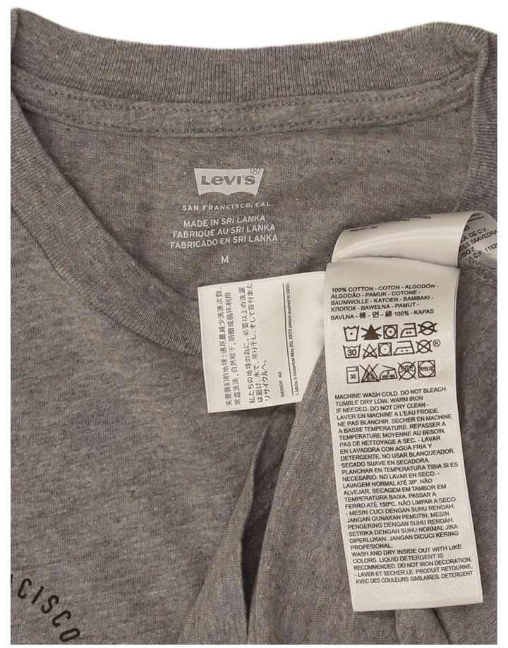 LEVI'S Herren-T-Shirt mit Grafik, mittelgrau gesprenkelte Baumwolle