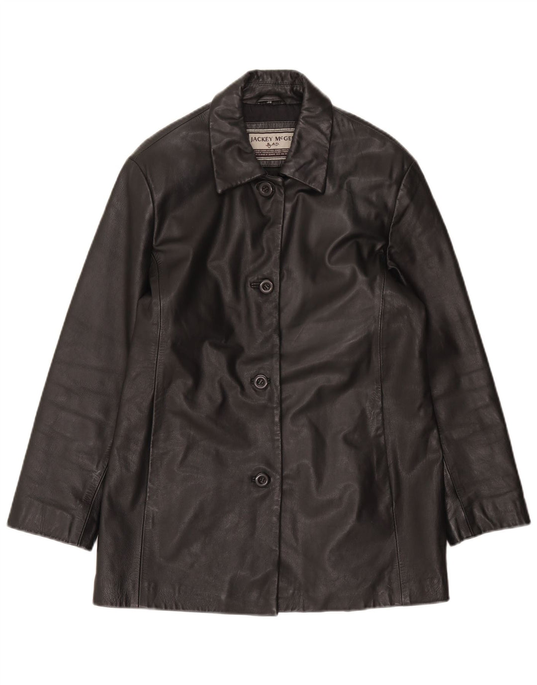 Vintage Damen Lederjacke EU 38 Mittelschwarzes Leder