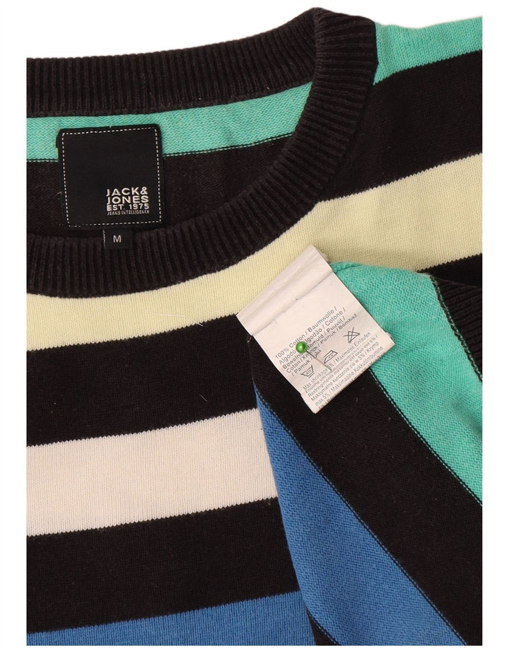 Jack & Jones Herren-Pullover mit Rundhalsausschnitt, mittelgroß, mehrfarbig gestreift