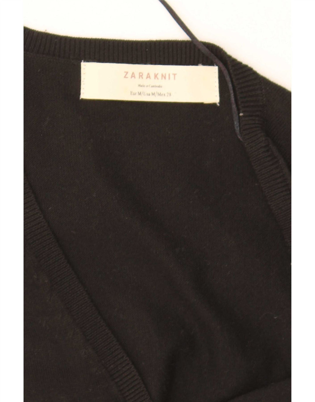 Zara Damen Strickjacke UK 12 Medium Schwarz