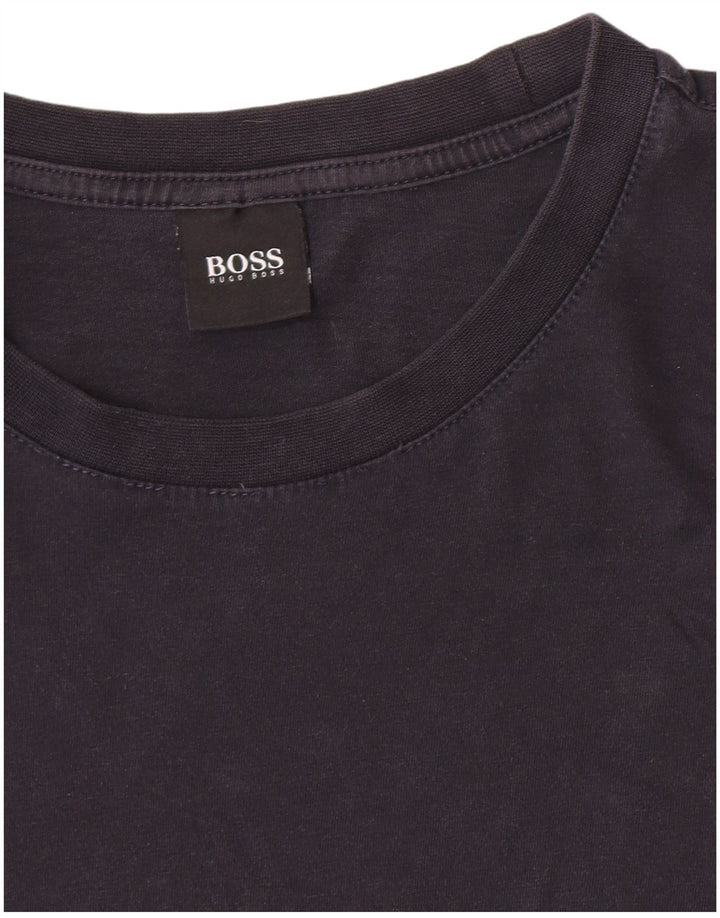 Hugo Boss Damen T-Shirt Top Large Schwarz Baumwolle