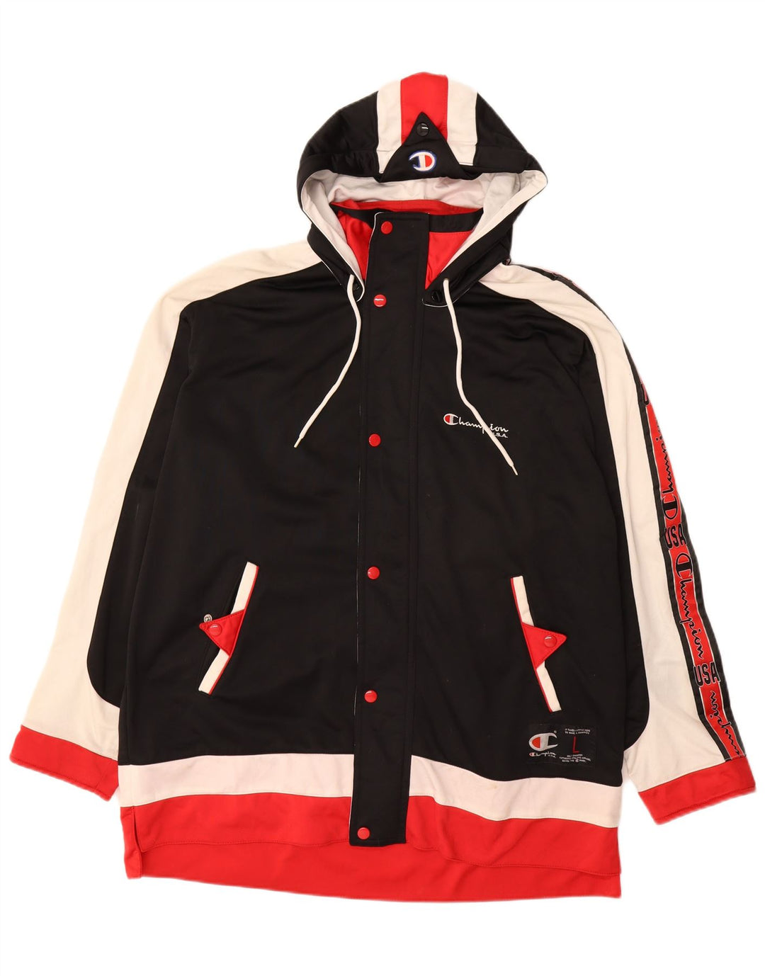 CHAMPION Herren-Trainingsanzugoberteil mit Grafik, groß, mehrfarbig, Farbblock