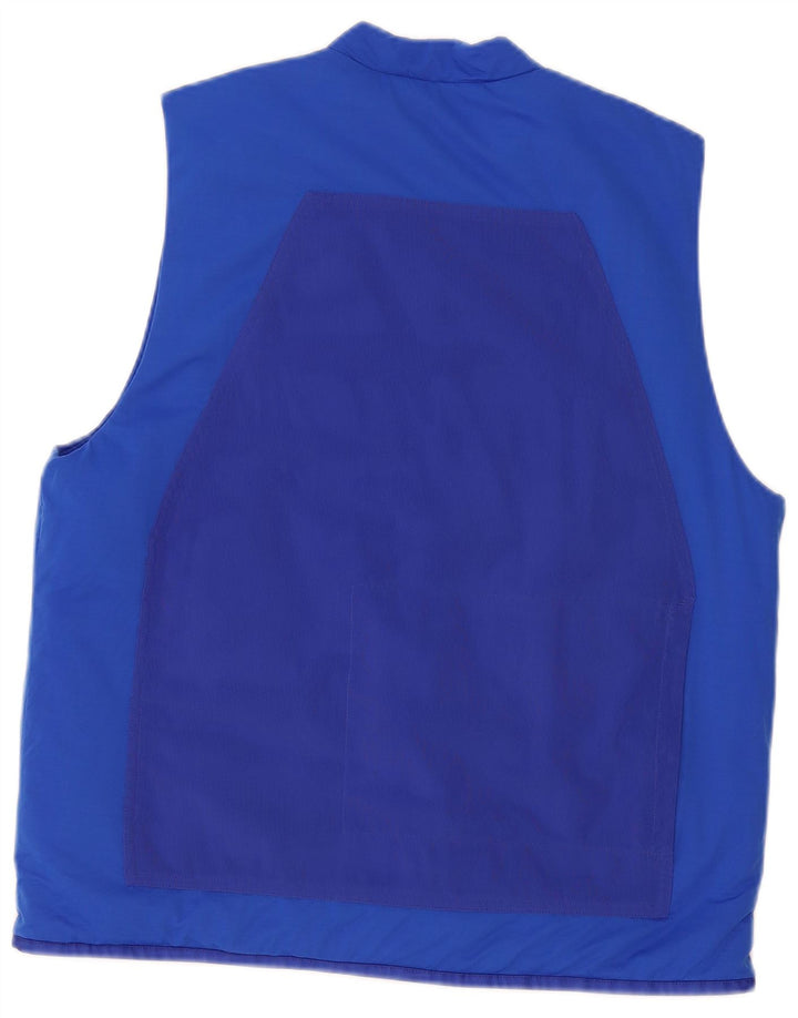 Adidas Herren Weste UK 38 Mittelblaues Colourblock-Polyamid