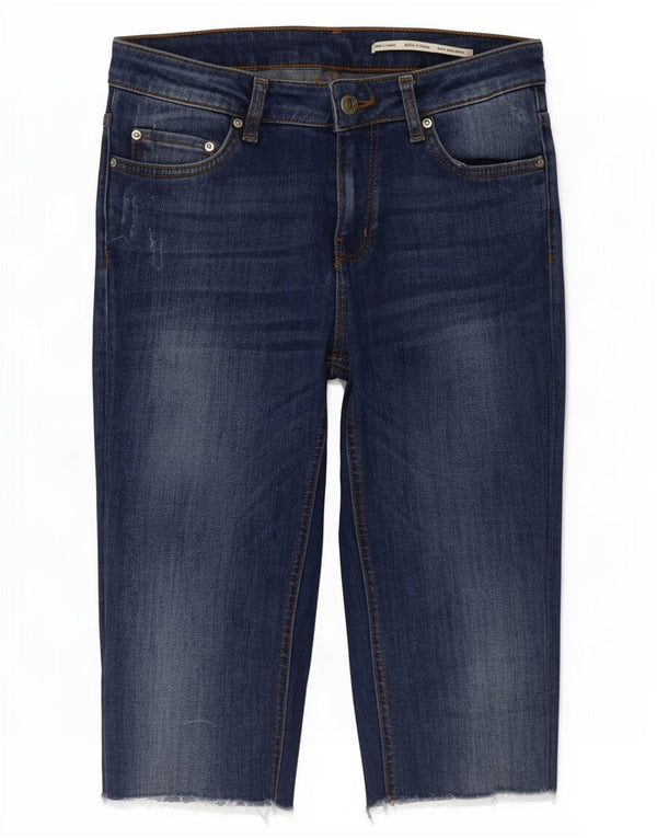 Zara Damen Capri-Jeans EU 36 XS W26 L15 Blaue Baumwolle