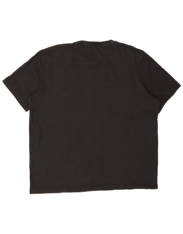 FRED PERRY Herren Grafik T-Shirt Top 2XL Schwarz Baumwolle