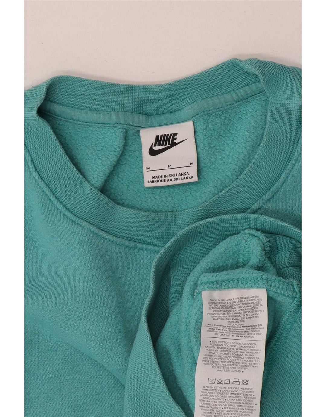 Nike Herren-Sweatshirt-Pullover aus mitteltürkisfarbener Baumwolle