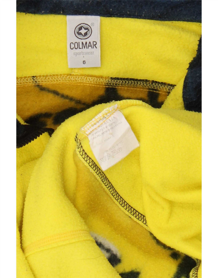 Colmar Herren-Fleecepullover mit Reißverschluss am Hals, 2XL, gelbes Farbblock-Polyester