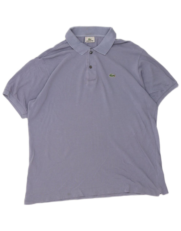 Lacoste Herren Poloshirt Größe 6 XL Lila Baumwolle