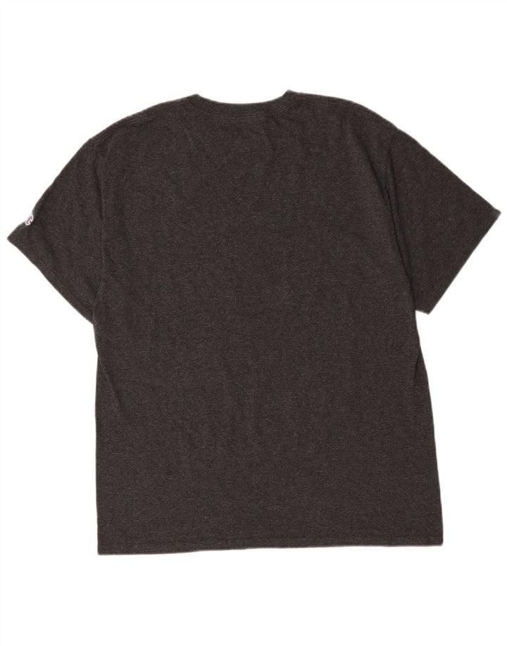 Champion Herren Rice University Grafik-T-Shirt-Oberteil aus mittelgrauer Baumwolle