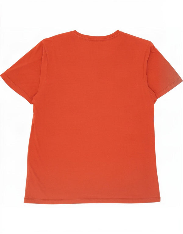 Jack & Jones Herren Grafik T-Shirt Top Large Orange Cotton