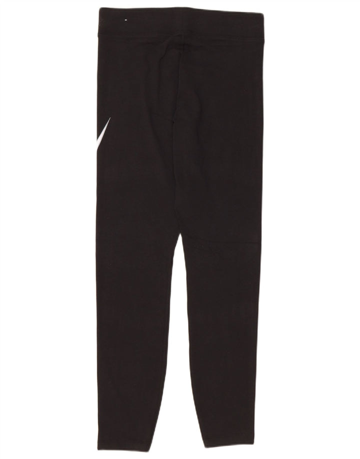 NIKE Damen Graphic Leggings UK 12 Mittelschwarze Baumwolle