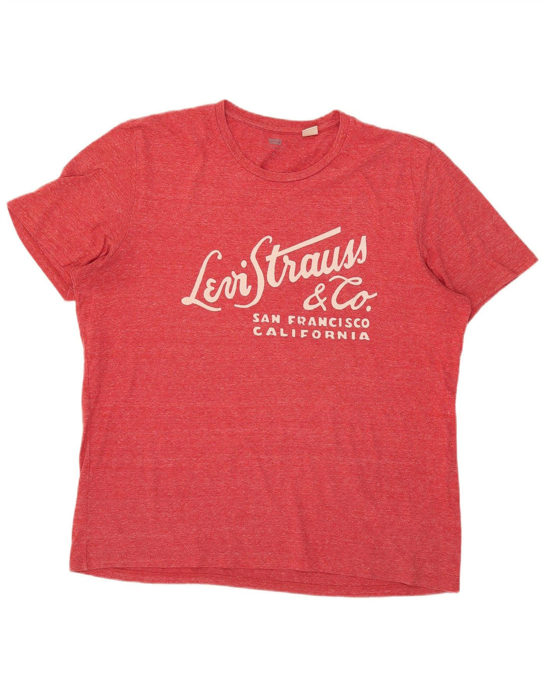 Levi's Herren Grafik-T-Shirt-Oberteil XL Rot meliert