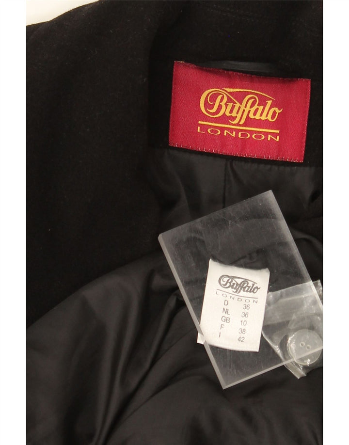Buffalo Damen-Mantel mit Gürtel, UK 10, Größe S, Schwarz, Polyester