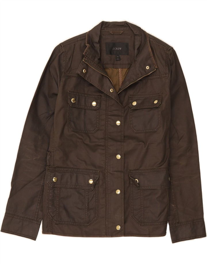 J. CREW Damen Utility-Jacke UK 10 Small Braune Baumwolle
