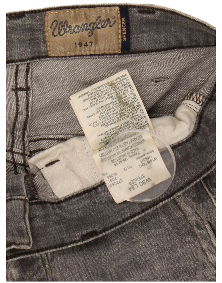 Wrangler Herren Spencer Slim Jeans W30 L34 Graue Baumwolle
