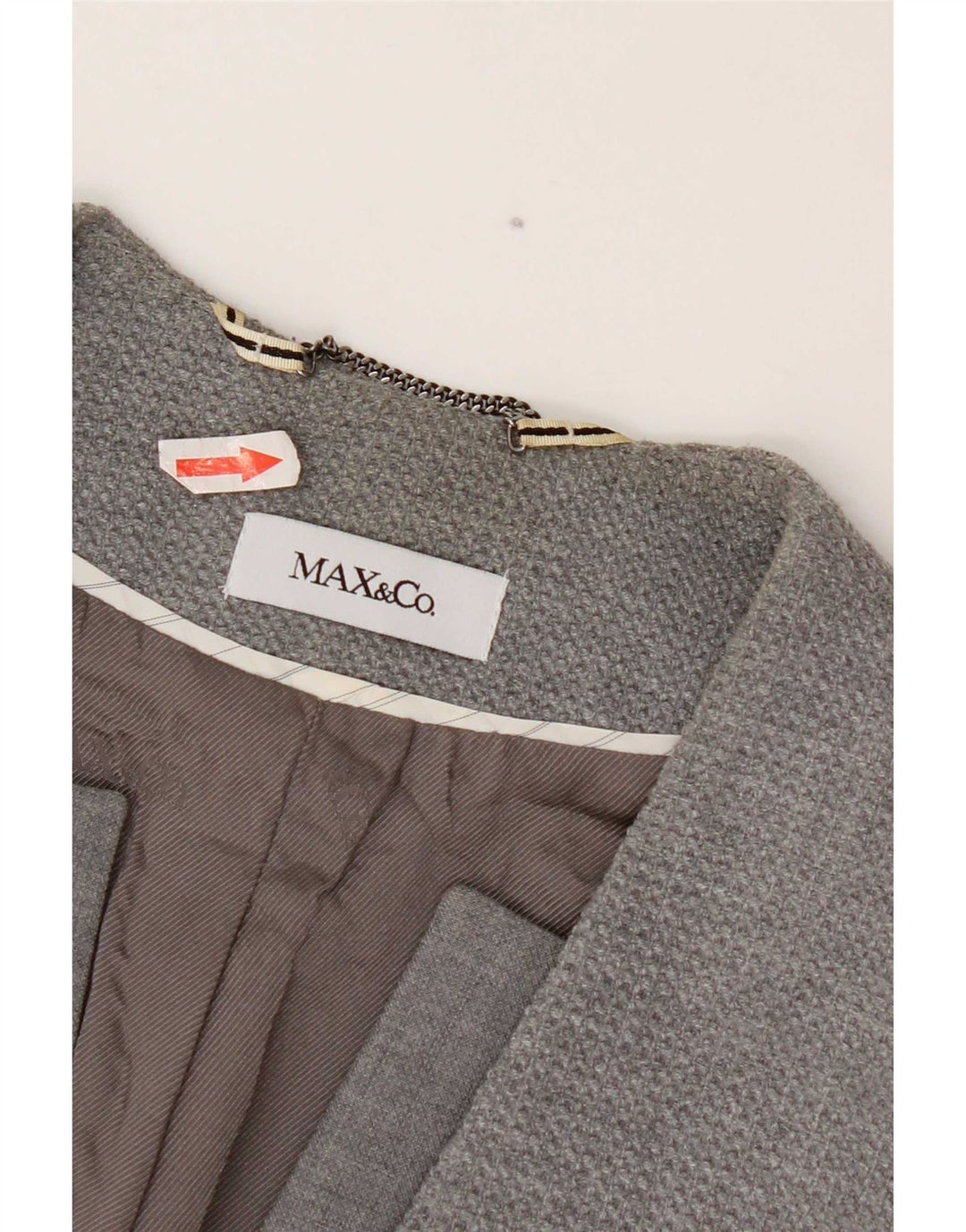 Max & Co. Damen-Blazerjacke mit 1 Knopf, UK 6, XS, Grau, Polyester