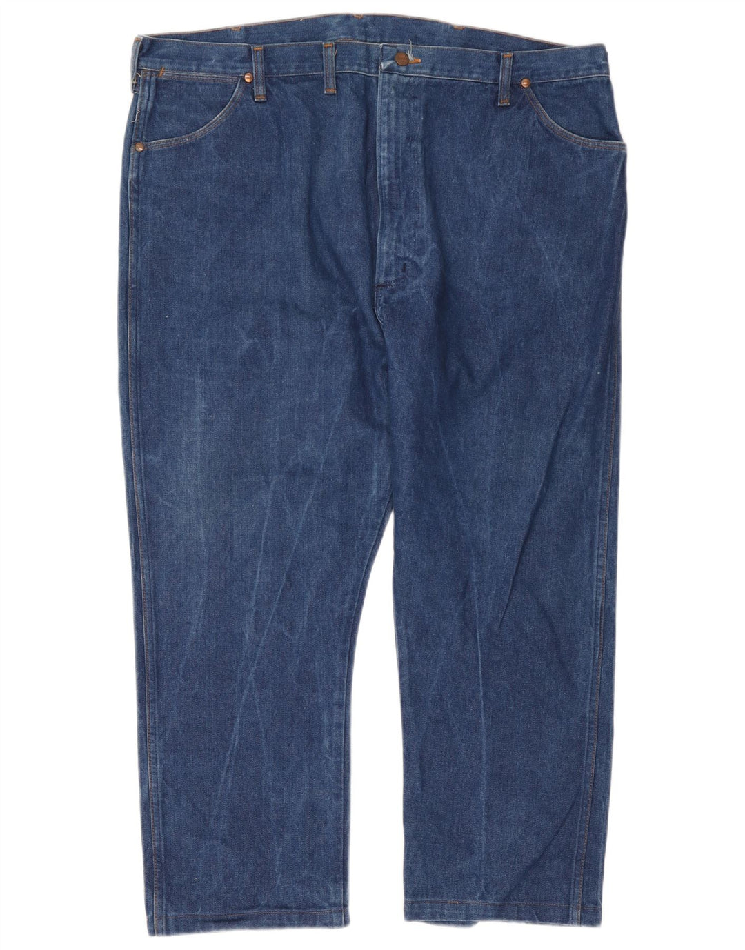 Wrangler Herren verkürzte gerade Jeans W44 L26 Blau