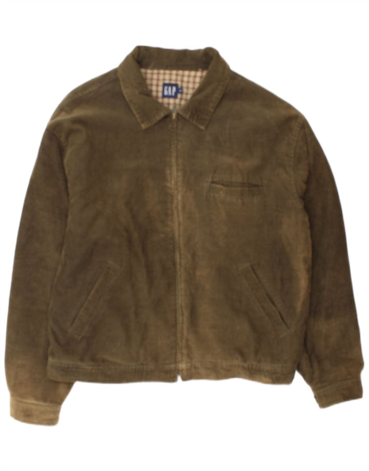Gap Herren Cordjacke UK 38 Medium Khaki Baumwolle