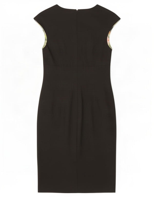 Ted Baker Damen Etuikleid Größe 2 Small Schwarz
