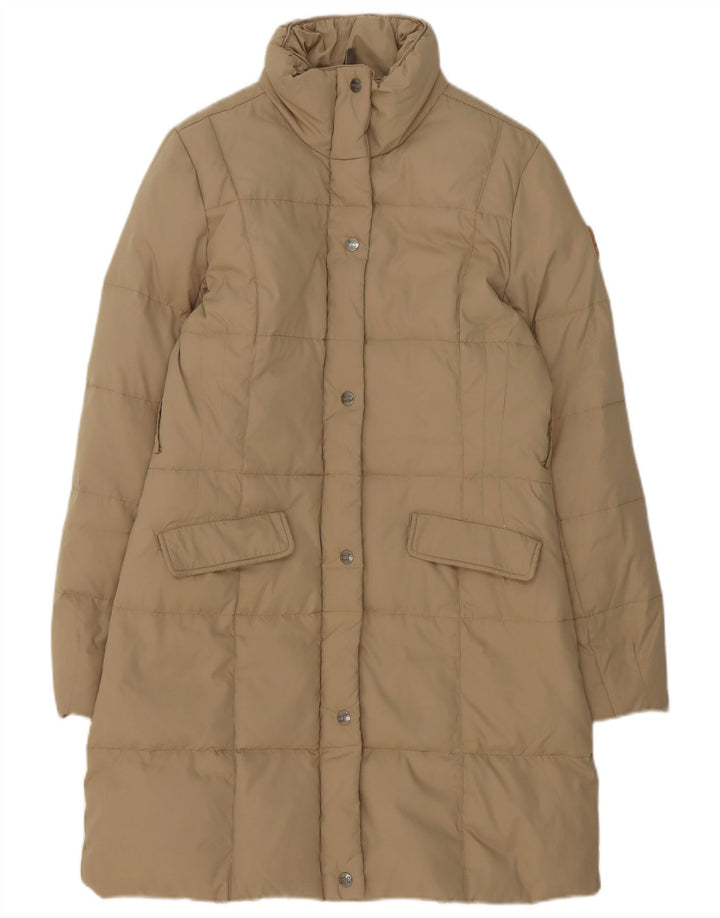 Puffa Damen Wattierter Mantel UK 14 Medium Beige Polyester