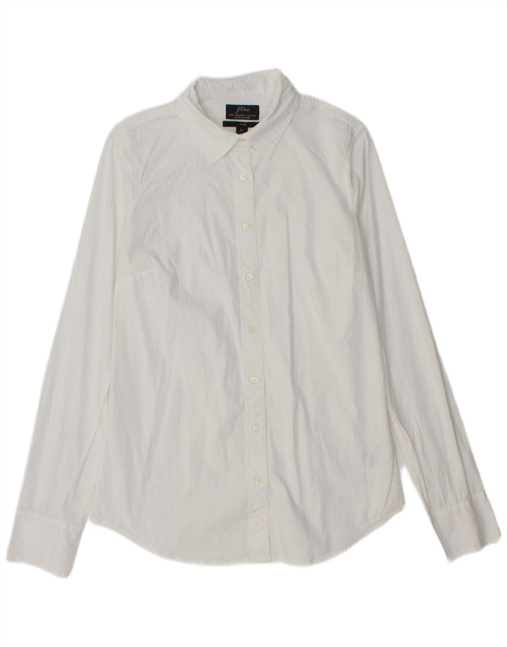 J. Crew Slim-Hemd für Damen, US 8, mittelweiße Baumwolle