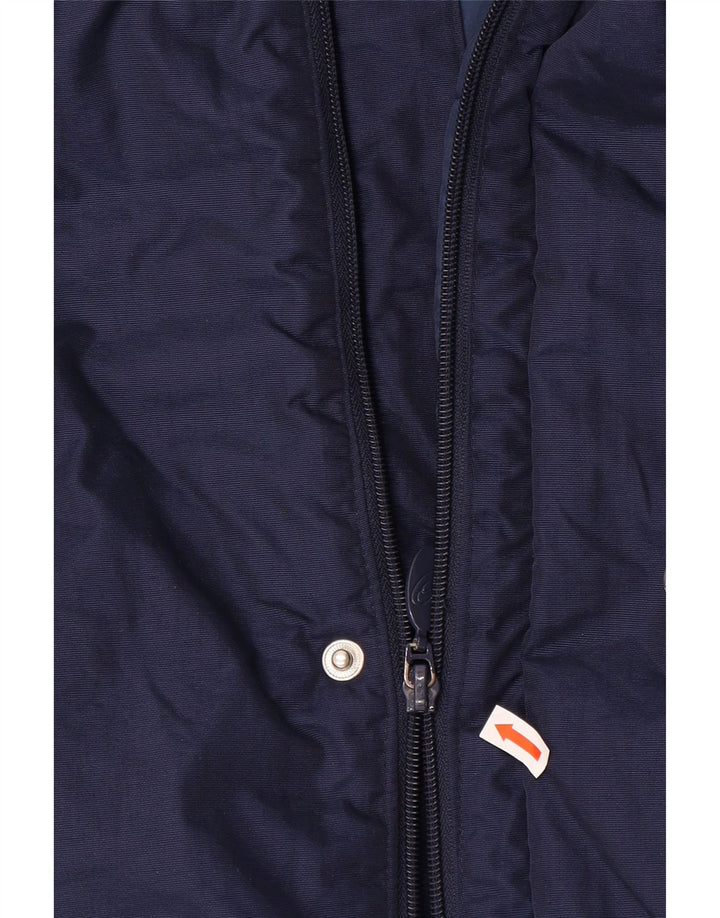 Asics Herren Grafik gepolsterte Jacke UK 42 XL Marineblau Nylon