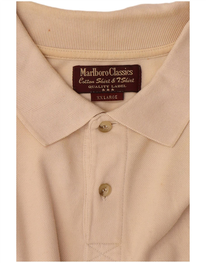 MARLBORO CLASSICS Herren Poloshirt 2XL Beige Baumwolle