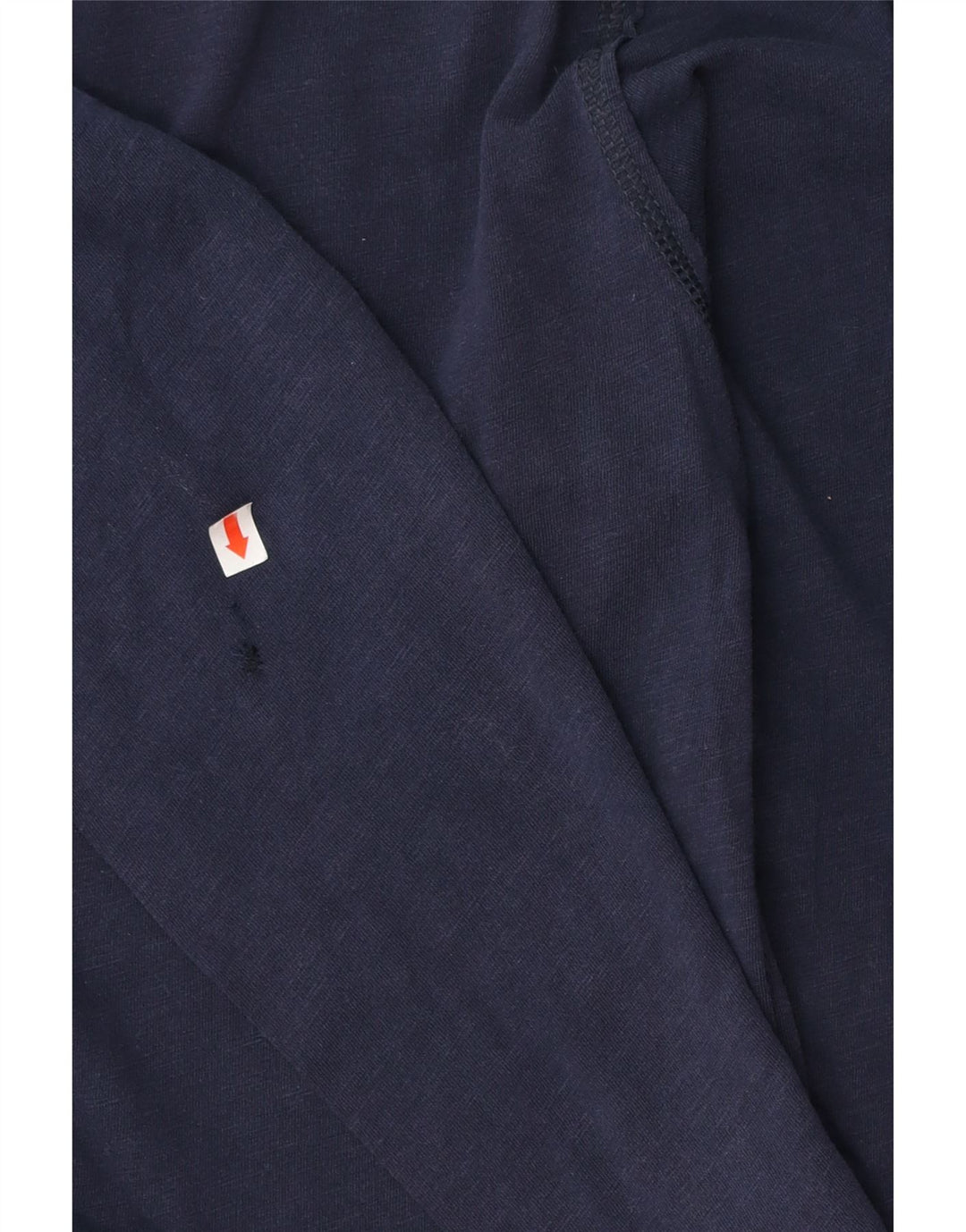 Benetton Herren-Grafik-Oberteil, langärmelig, mittelmarineblau, Baumwolle