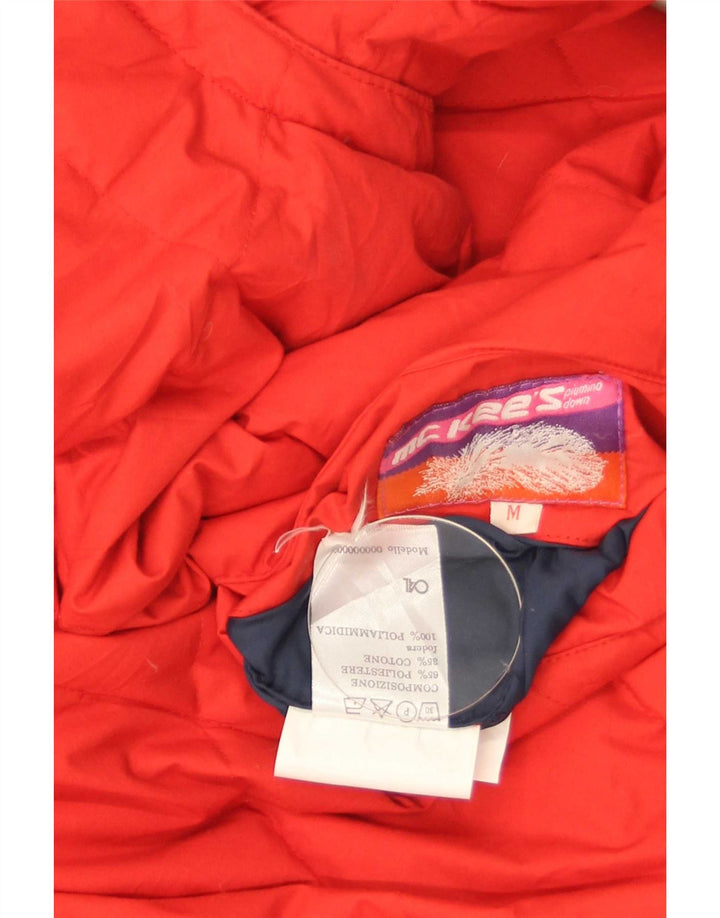 MC Kee's Herren-Skijacke mit lockerer Passform und Kapuze, UK 38, Mittelrot, Farbblock