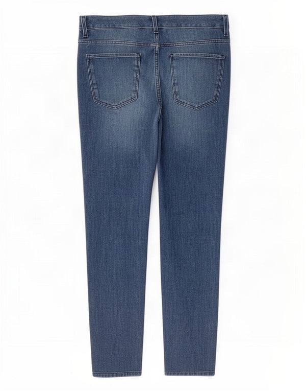 Marks & Spencer Damen-Röhrenjeans mit hoher Taille, UK 16, Größe L, W32, L26, Blau