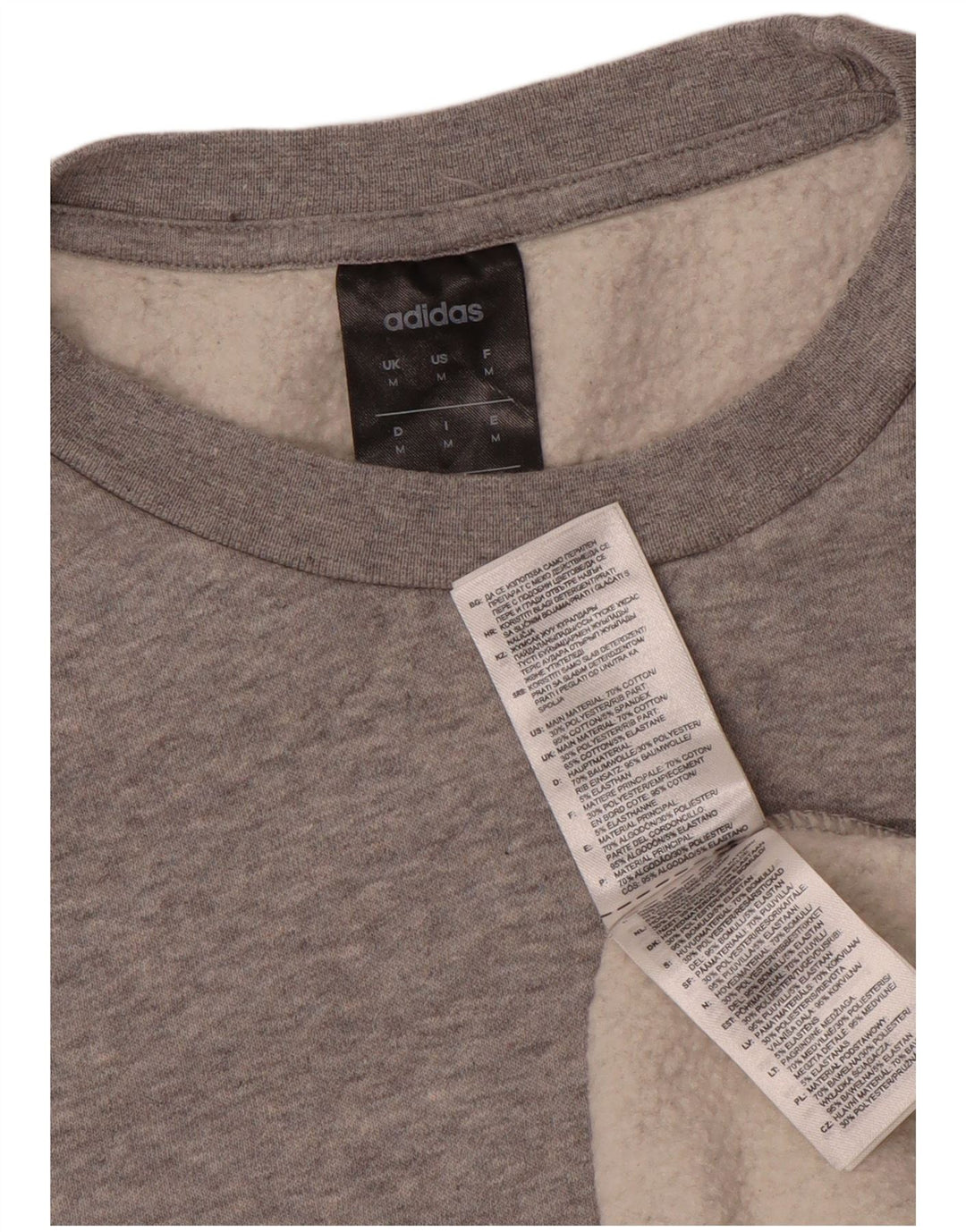 Adidas Herren Sweatshirt Pullover mittelgraue Baumwolle