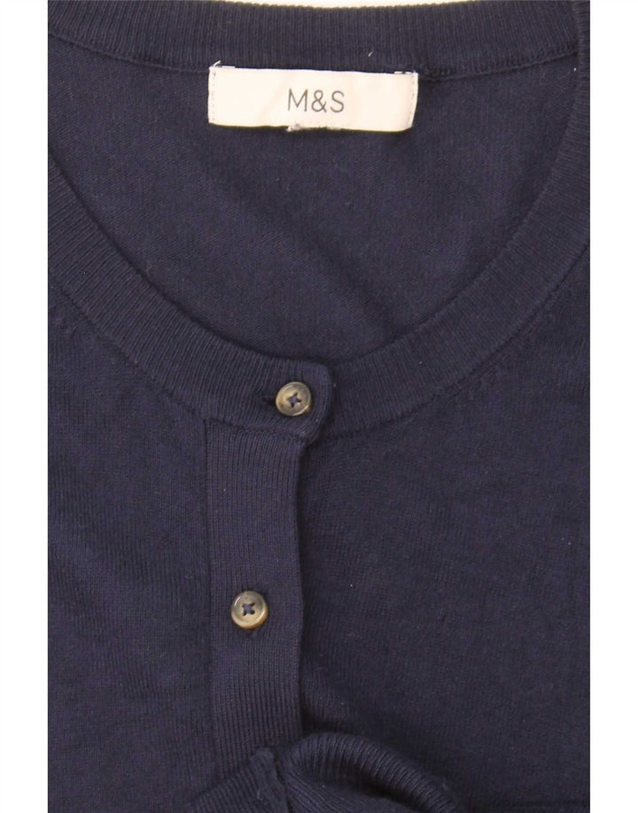 Marks & Spencer Damen Strickjacke Pullover UK 16 Large Marineblau