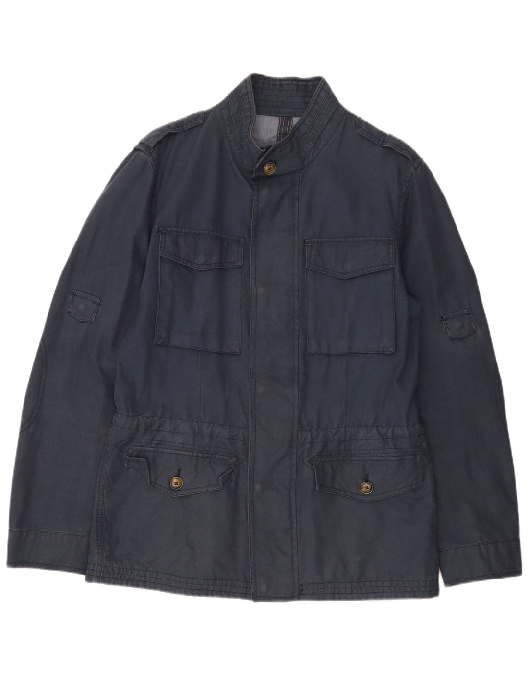 MASSIMO DUTTI Herren Militärjacke UK 36 Small Marineblau