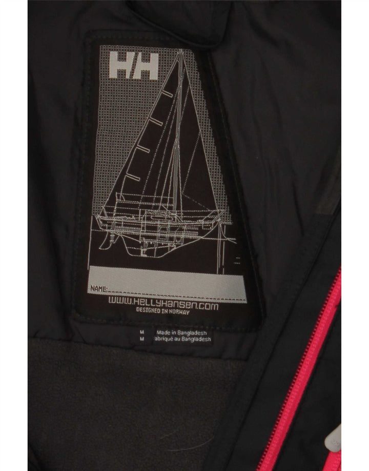 Helly Hansen Damen Graphic Windbreaker Jacke UK 14 Mittelschwarzes Polyester