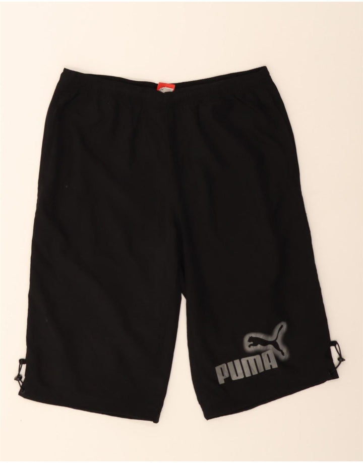 PUMA Mens Graphic Sport Shorts Large  Black Vintage Puma and Second-Hand Puma from Messina Hembry 