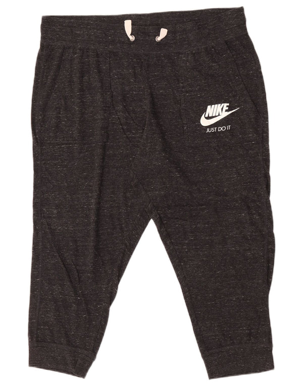 Nike Damen-Capri-Trainingshose, Jogginghose, Größe 40, groß, schwarz gefleckt