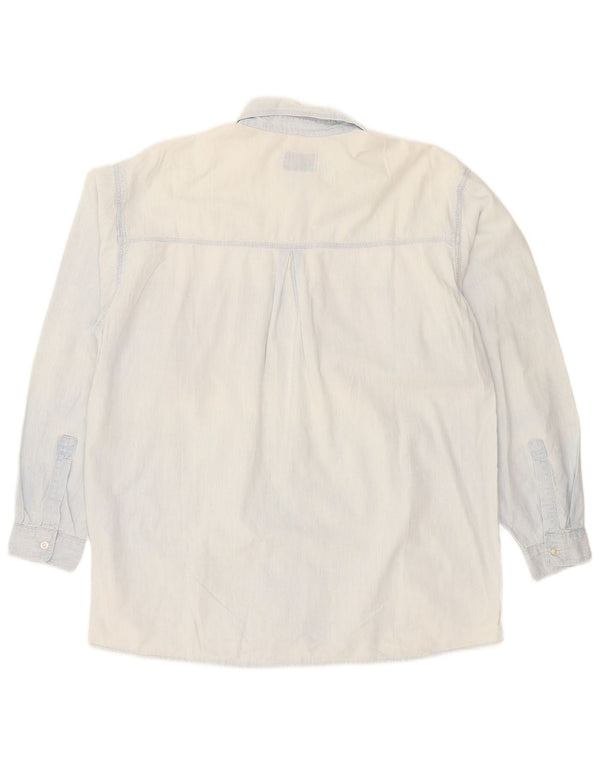 CLARK Mens Shirt Large Blue