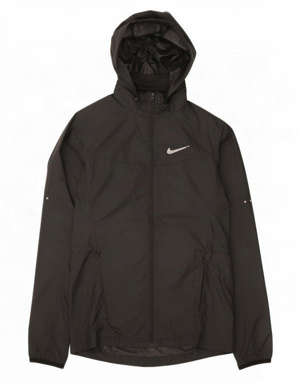 Nike Damen-Regenjacke mit Kapuze, UK 6, XS, Schwarz, Polyester