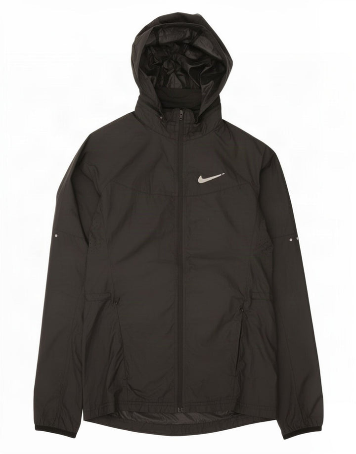 Nike Damen-Regenjacke mit Kapuze, UK 6, XS, Schwarz, Polyester