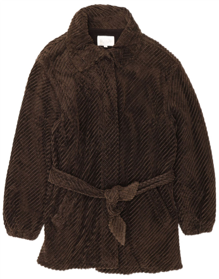 Armani Jeans Damen Cordmantel UK 14 Mittelbraune Baumwolle